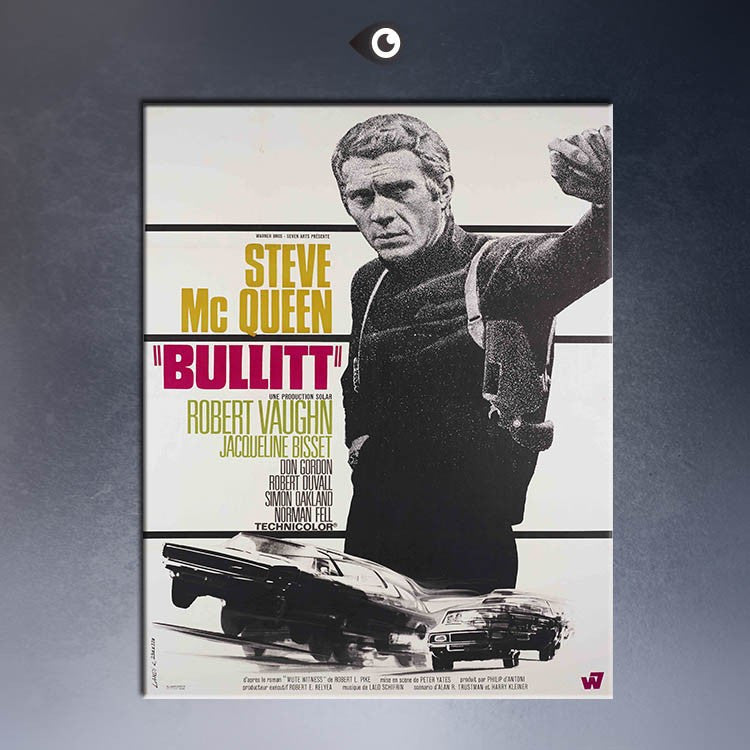 BULLITT, FRENCH MOVIE POSTER, 1968 Art Print  poster  on canvas for wall decoration