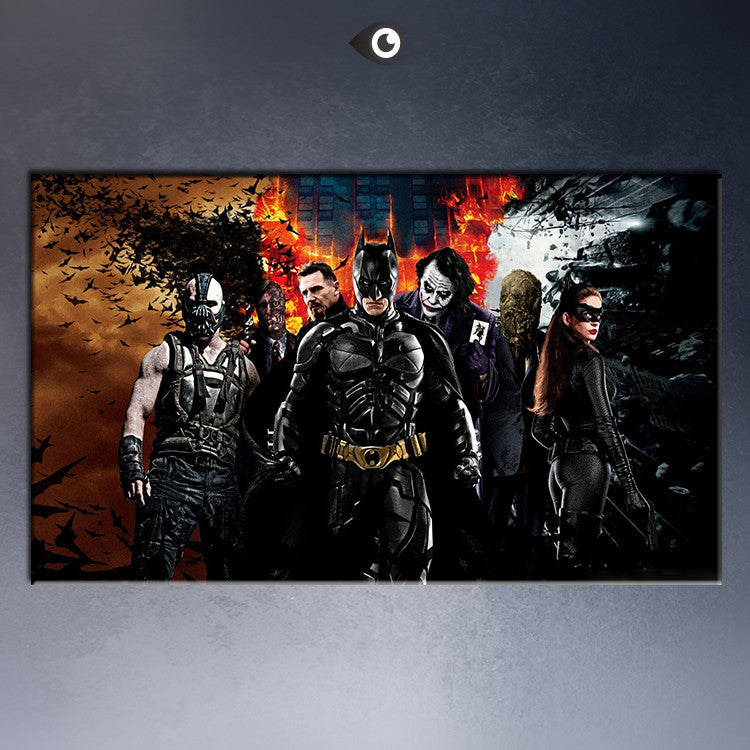Free shipment the_dark_knight_characters- movie poster  Art Picture Paint on Canvas Prints