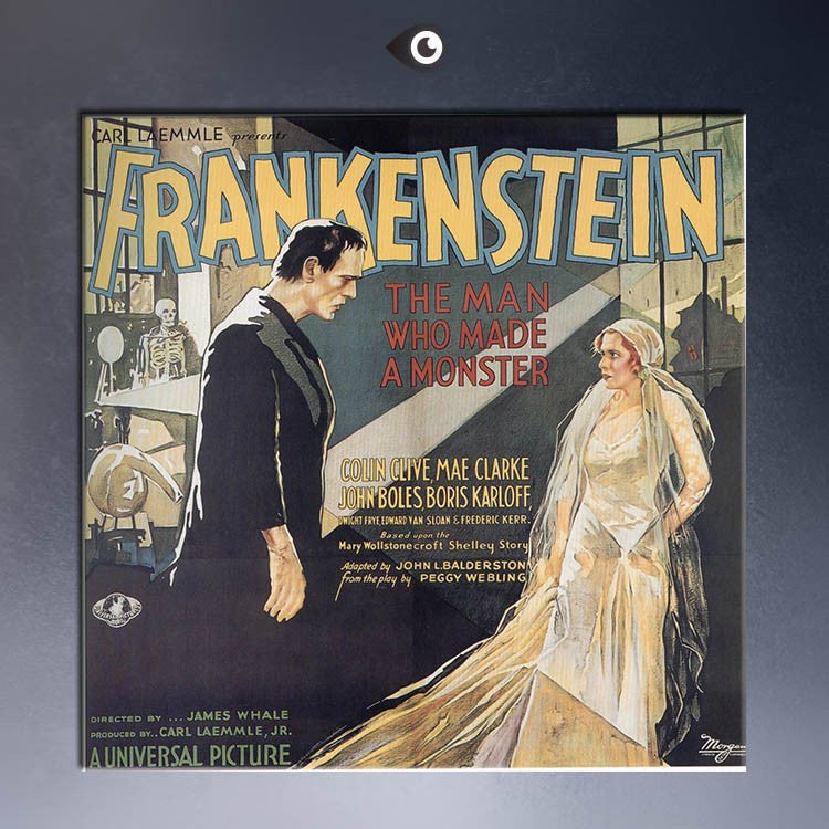 FRANKENSTEIN, BORIS KARLOFF, MAE CLARKE, 1931 MOVIE Art Print  poster  on canvas for wall decoration