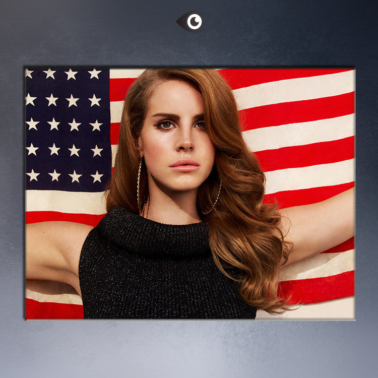 lana del rey posters painting prints on canvas Free shipment Amreican Flag