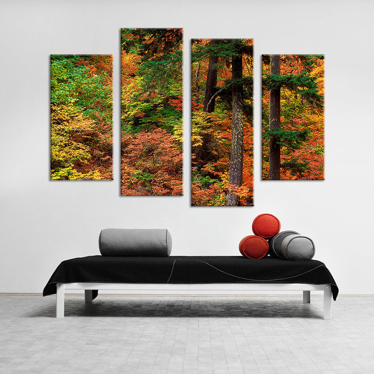 4PCS nature forest arts landscape Wall painting print on canvas for home decor ideas paints on wall pictures art No framed
