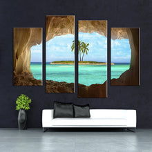 Load image into Gallery viewer, 4PCS cave seacape  living rooms set Wall painting print on canvas for home decor ideas paints on wall pictures art No framed
