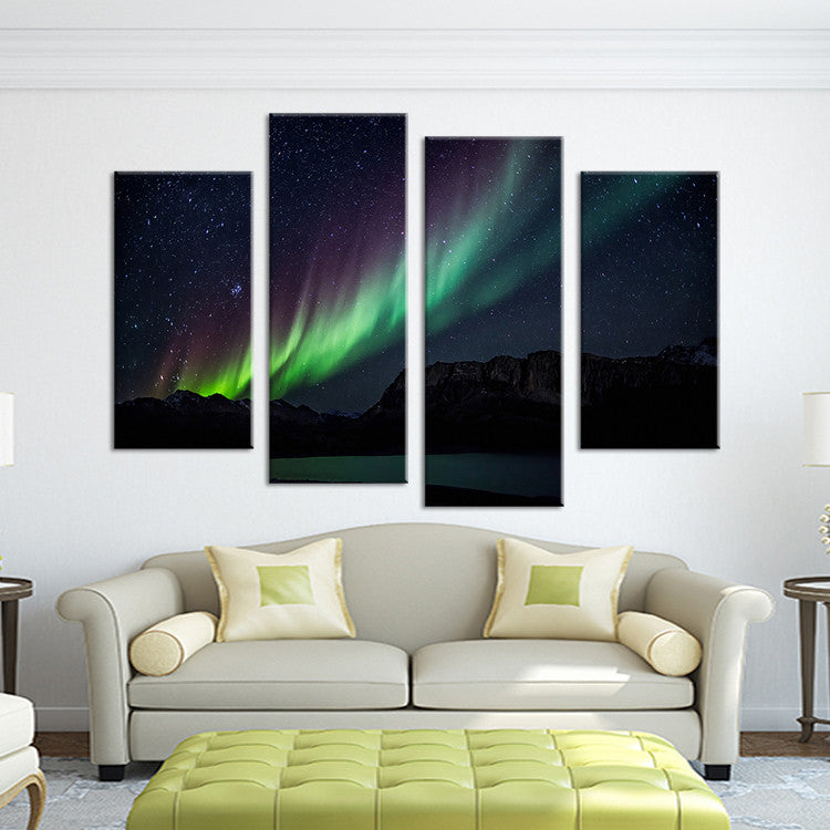 Colorful  galaxy light  paints Wall painting print on canvas for home decor ideas paints on wall pictures art No framed
