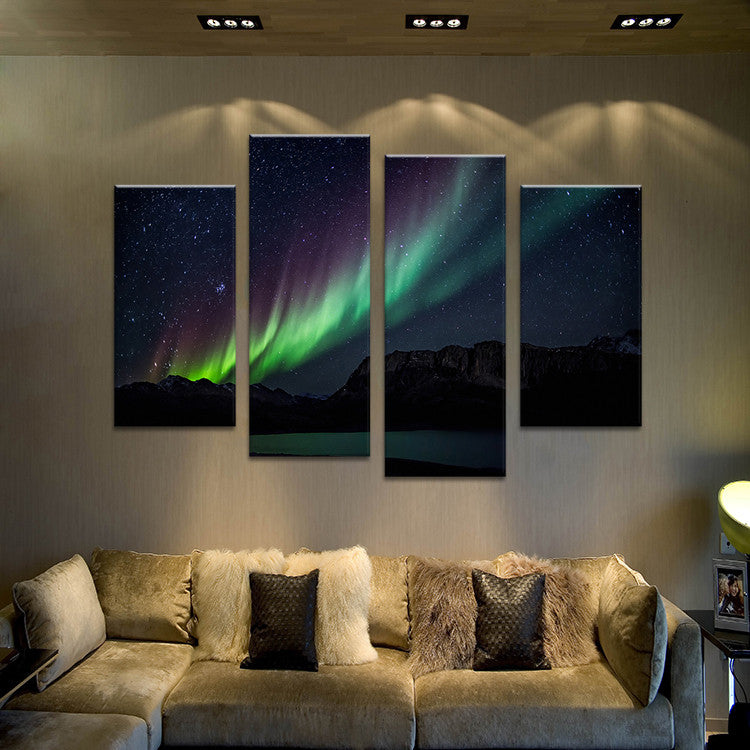 Colorful  galaxy light  paints Wall painting print on canvas for home decor ideas paints on wall pictures art No framed
