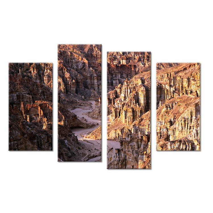 4PCS nature mountain landscape Wall painting print on canvas for home decor ideas paints on wall pictures art No framed