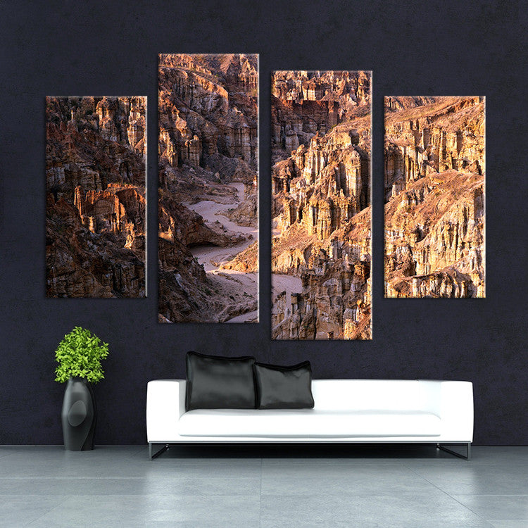 4PCS nature mountain landscape Wall painting print on canvas for home decor ideas paints on wall pictures art No framed