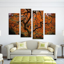 Load image into Gallery viewer, 4PCS HD paints red and yellow trees art Wall painting print on canvas for home decor ideas paints on wall pictures art No framed
