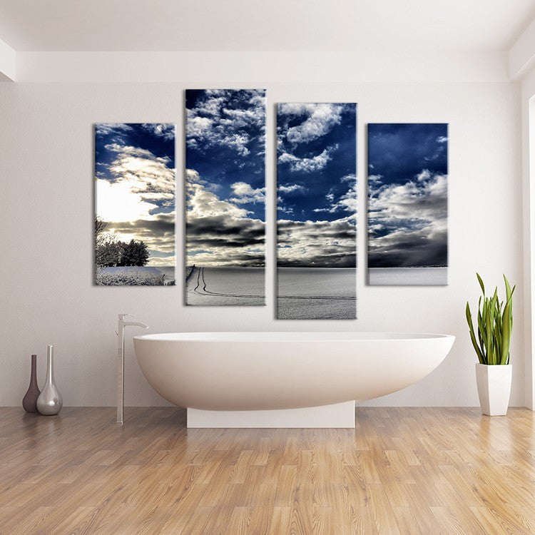4PC winter living rooms set Wall painting print on canvas for home decor ideas paints on wall pictures art No framed