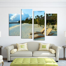 Load image into Gallery viewer, 4PCS bright sunshine on beach paints Wall painting print on canvas for home decor ideas paints on wall pictures art No framed
