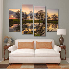 Load image into Gallery viewer, 4PCS paints sunset tree art  decorative Wall painting print on canvas for home decor ideas paints on wall pictures art No framed

