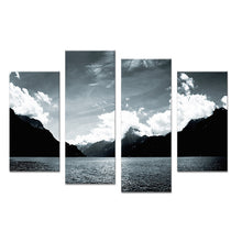 Load image into Gallery viewer, 4PCS mountain lake night Wall painting print on canvas for home decor ideas paints on wall pictures art No framed
