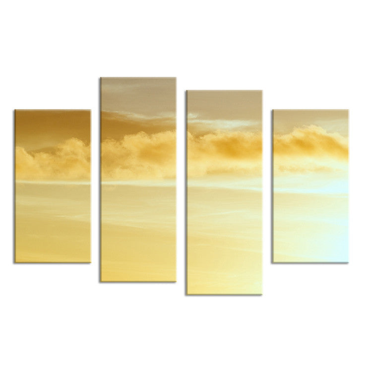 4PCS nature yellow scape Wall painting print on canvas for home decor ideas paints on wall pictures art No framed