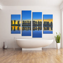 Load image into Gallery viewer, 4PCS paints tree in the river scape Wall painting print on canvas for home decor ideas paints on wall pictures art No framed
