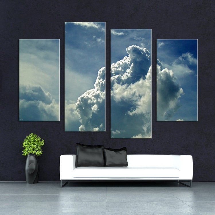 4PCS paints skyscape clouds Wall painting print on canvas for home decor ideas paints on wall pictures art No framed