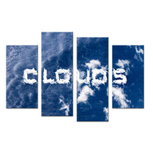 Load image into Gallery viewer, 4PCS cloud words set paints Wall painting print on canvas for home decor ideas paints on wall pictures art No framed
