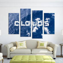 Load image into Gallery viewer, 4PCS cloud words set paints Wall painting print on canvas for home decor ideas paints on wall pictures art No framed
