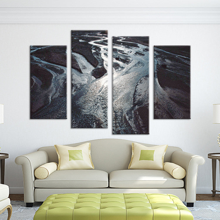 4PCS nature stream landscape Wall painting print on canvas for home decor ideas paints on wall pictures art No framed
