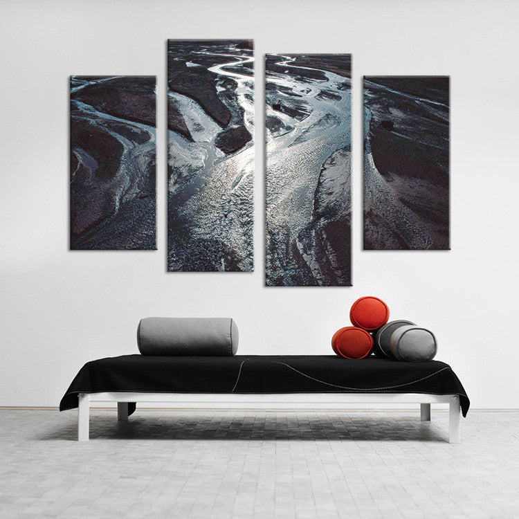 4PCS nature stream landscape Wall painting print on canvas for home decor ideas paints on wall pictures art No framed