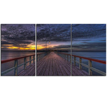 Load image into Gallery viewer, NO FRAME 3pcs sunset on a great pier building Printed Oil Painting On Canvas wall Painting for Home Decor Wall picture
