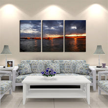 Load image into Gallery viewer, NO FRAME 3pcs agulhas sunset Printed Oil Painting On Canvas wall Painting for Home Decor Wall picture
