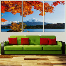 Load image into Gallery viewer, NO FRAME 3pcs autumn trees winter mountain Printed Oil Painting On Canvas wall Painting for Home Decor Wall picture
