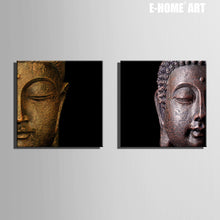 Load image into Gallery viewer, Free Shipping E-HOME Oil Painting Buddha Head Decoration Painting Home Decor On Canvas Modern Wall Prints Set Of 2
