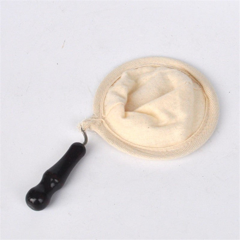 Handheld wooden handle flannel material filter bags / Flannels coffee filter paper coffee machines strainer coffee and tea tools