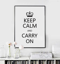 Load image into Gallery viewer, Keep Calm Quote Canvas Art Print Painting Poster, Wall Pictures for Home Decoration, Housing FA202
