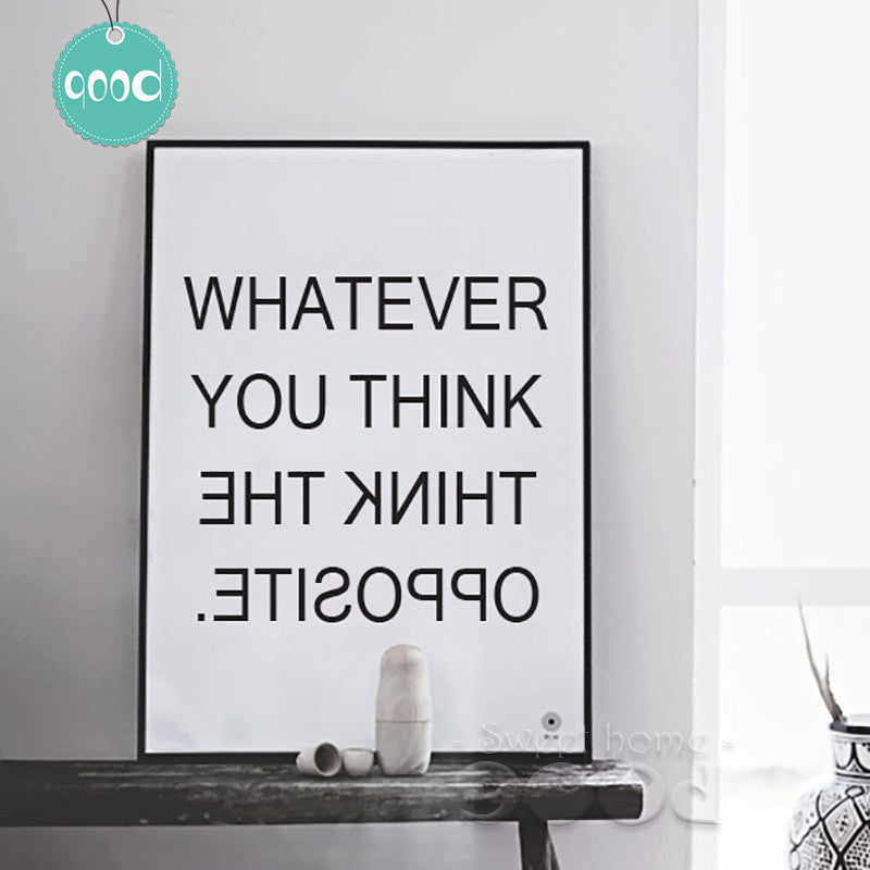 Think Opposite Quote Canvas Art Print Painting Poster, Wall Picture for Home Decoration, Wall Decor YE127